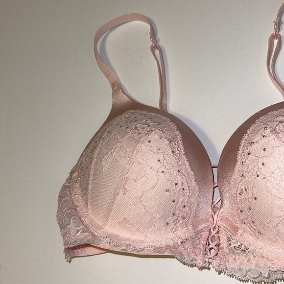 🆕 La SENZA “Hello Sugar” Pink Corset Push Up Bra - Women’s Size 32B / B32 - Picture 3 of 8